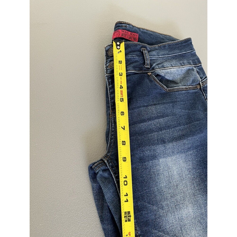 WAX Women's Jeans Butt I Love You! Stretch Cropped Skinny Dark Wash Denim Size 9 - Picture 7 of 10